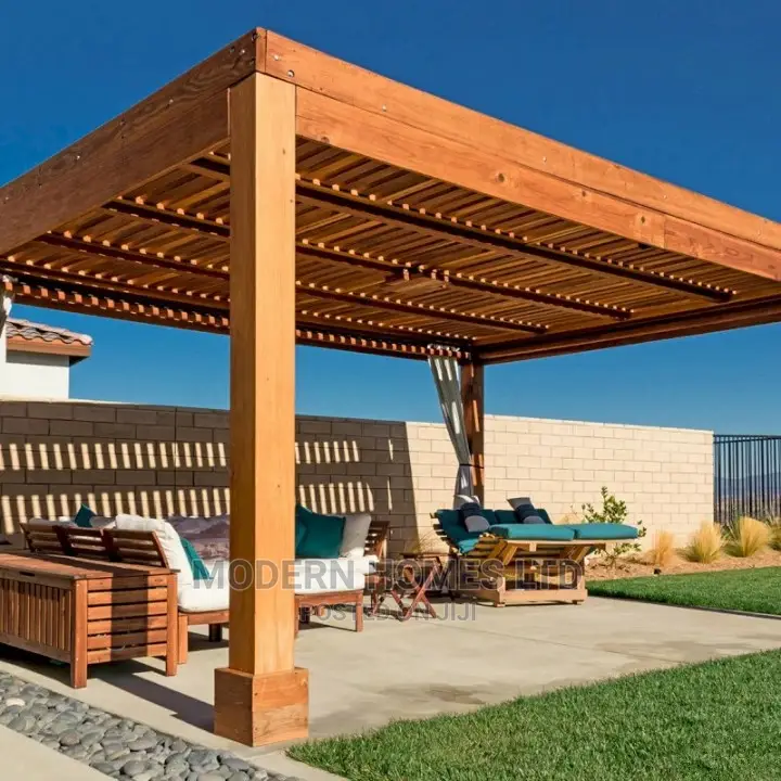 Modern Fat Wood Pergola
