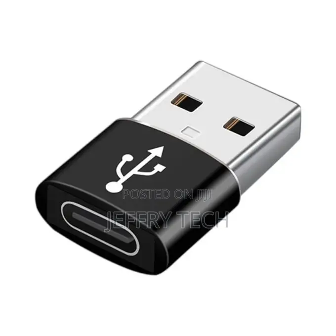 USB-C / Type-C Female to USB Male Aluminum Alloy Adapter(Bla