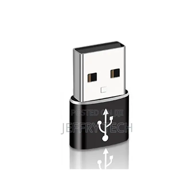 USB-C / Type-C Female to USB Male Aluminum Alloy Adapter(Bla