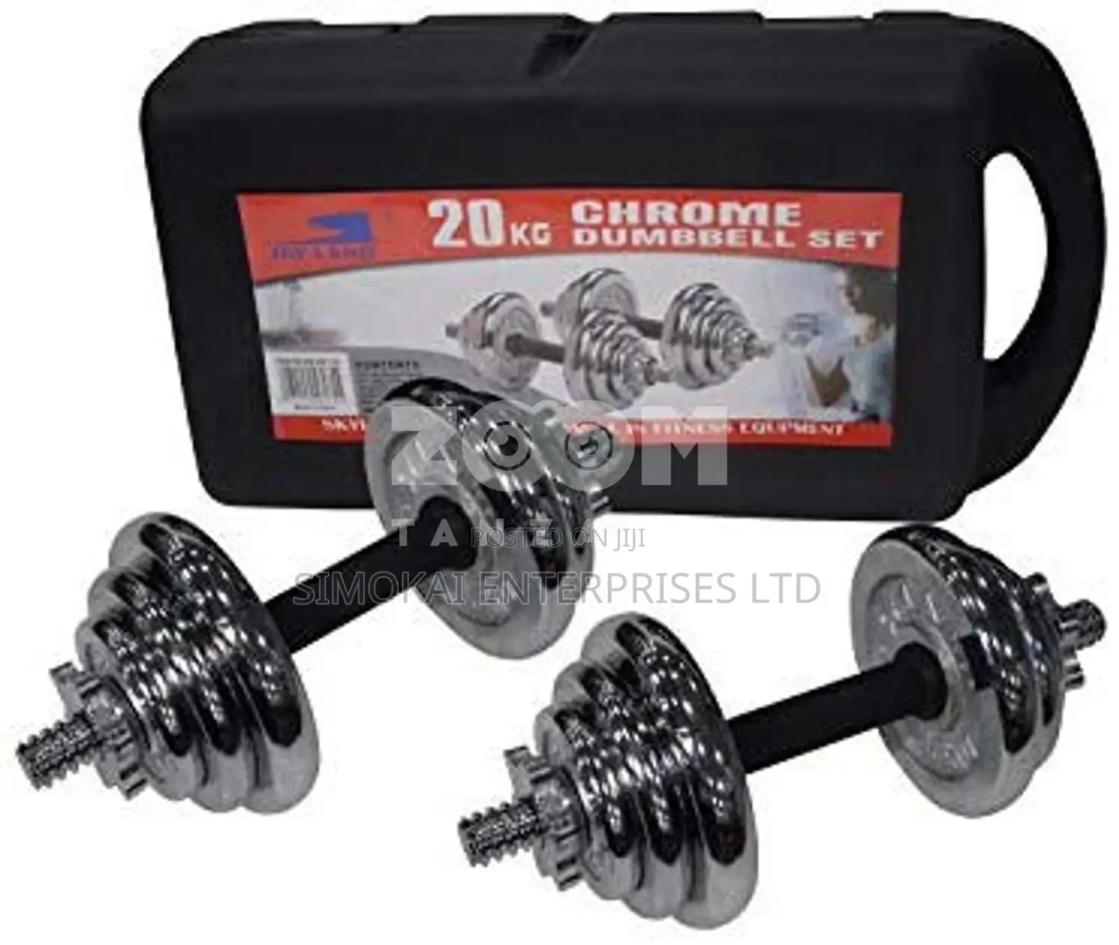 Fitness 20kg Chrome Dumbbell Set