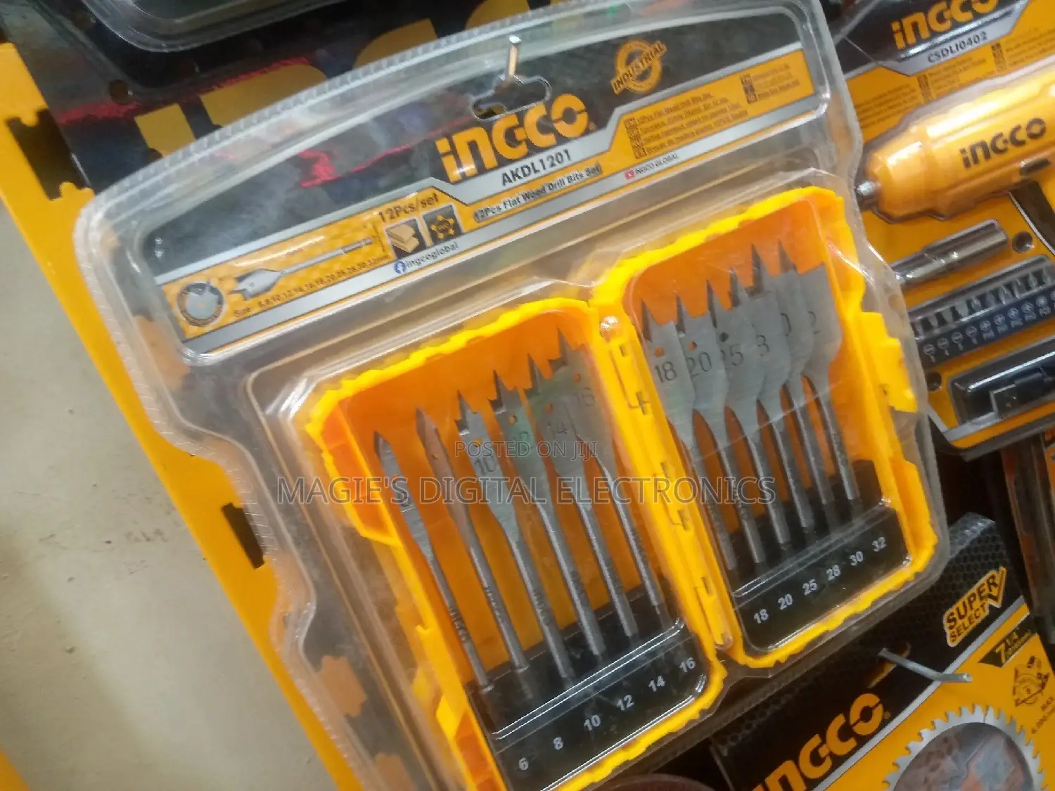 Most Functional 12pcs Flat Wood Drill Bits Set