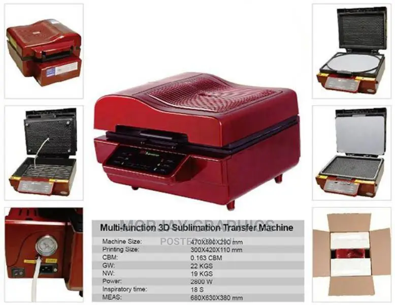 All in One 3D Sublimation Heat Press Machine
