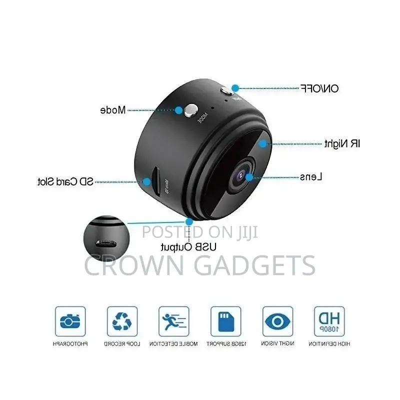 Magnetised A9 Wifi 1080P Full HD Night Vision