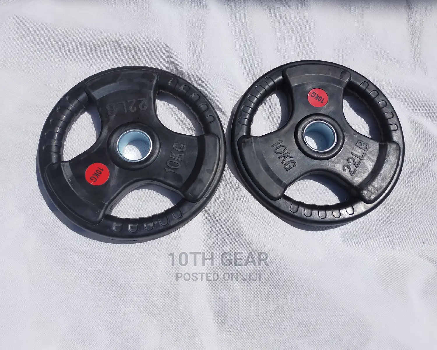 10kg Gym Barbell Weights Plates Rubber Olympic Standard