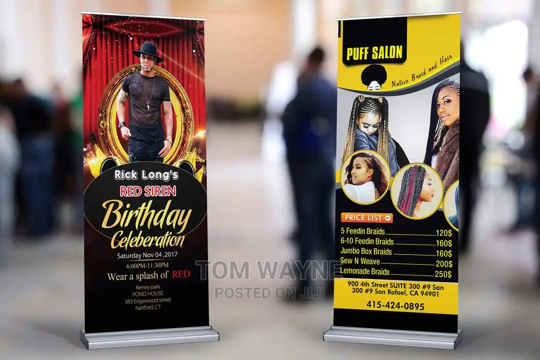 Broad Base Banner Can Be Used for Birthday or in Funerals