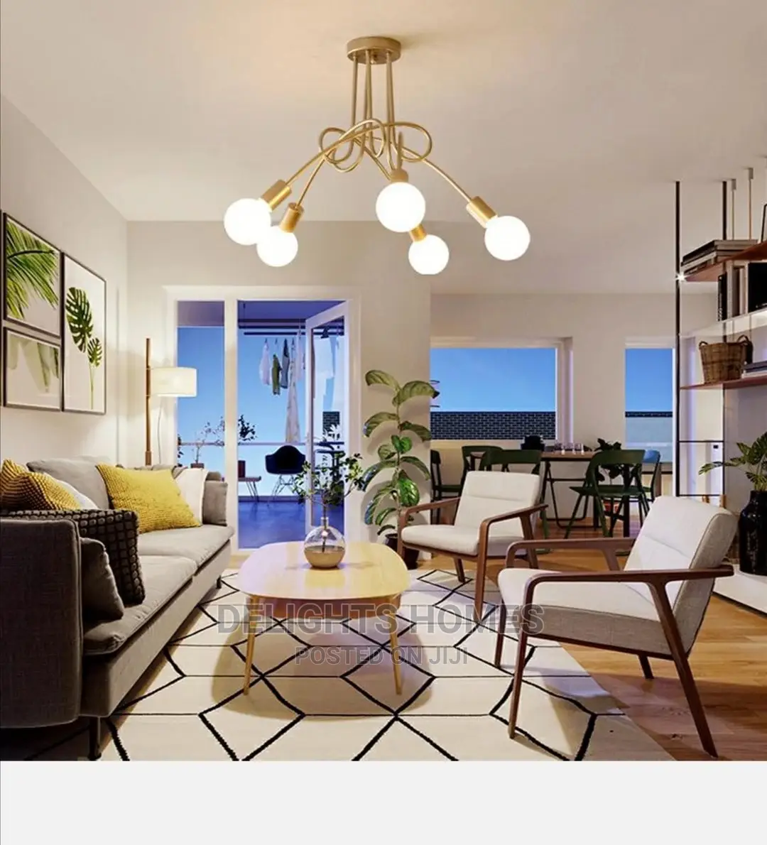 High-End, Industrial Black, Soft and Dining Room Chandelier
