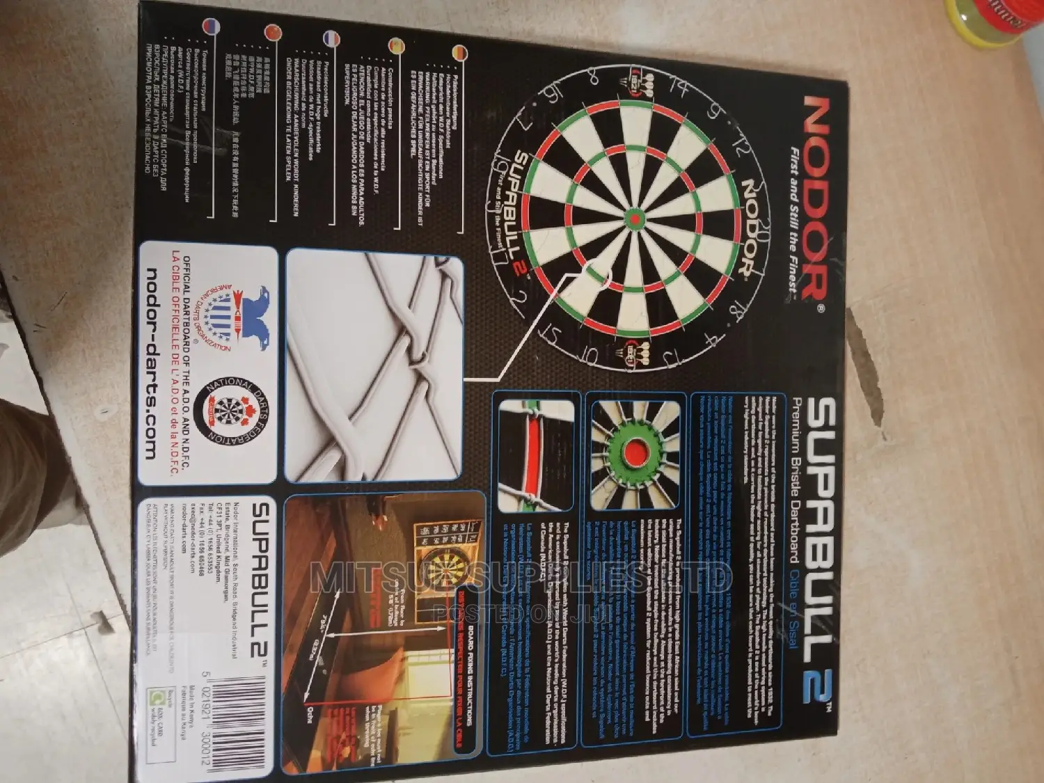 Nodor Superbull Dartboard With a Set of 3 Kwiz