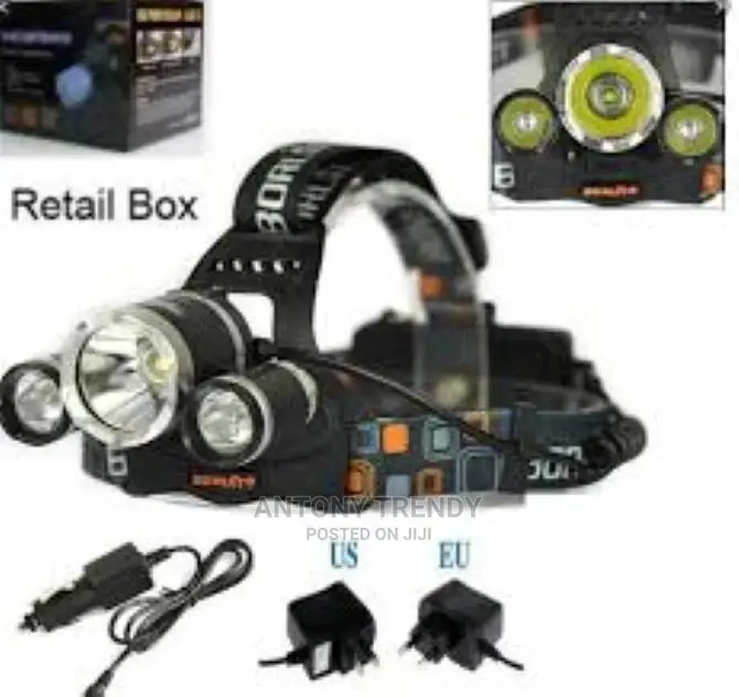 3 LED 10,000 Lumen Tactical Headlamp