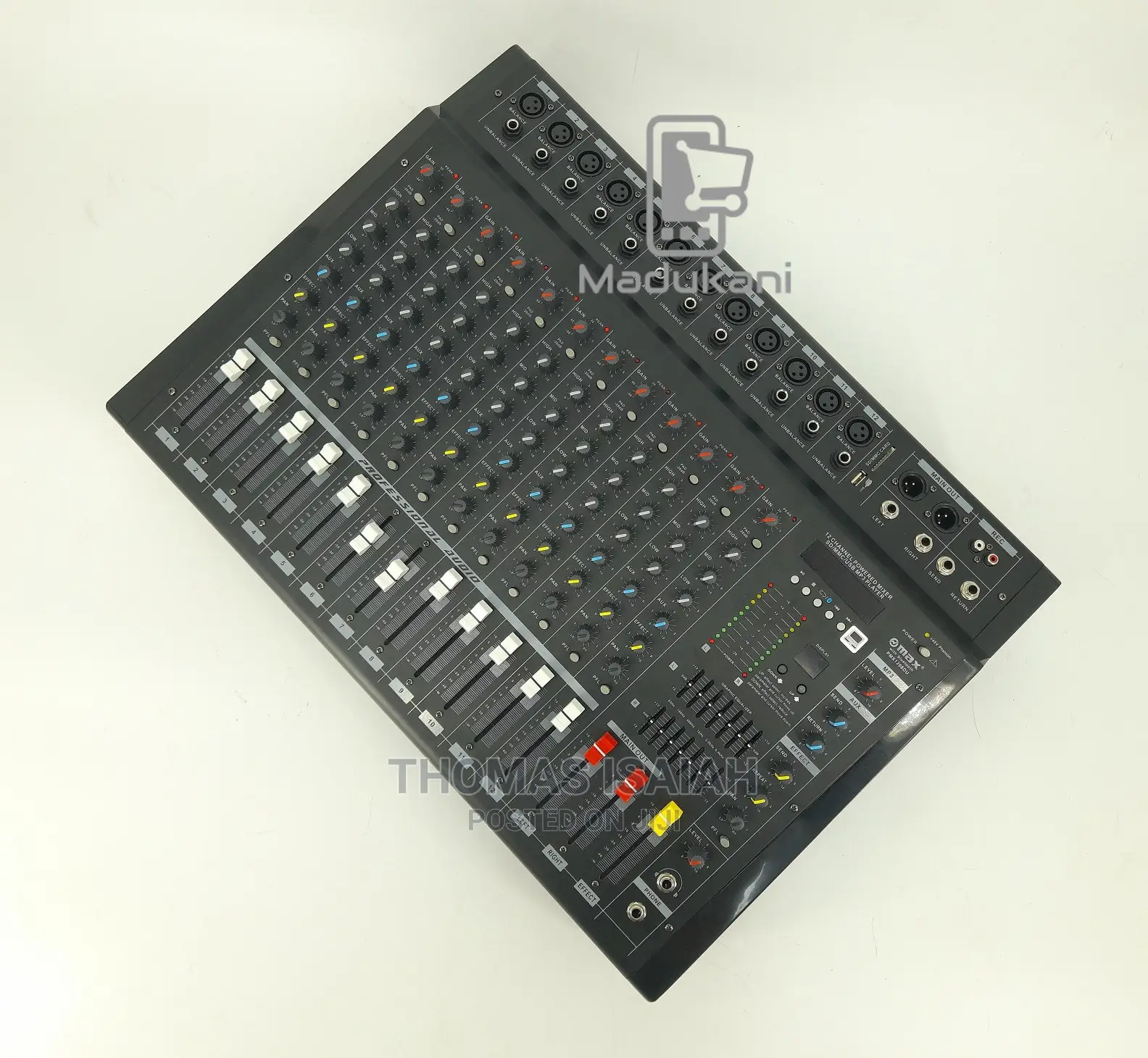 Max PMX1208DU 12 Channel Powered Mixer Mixing Console SD, MM