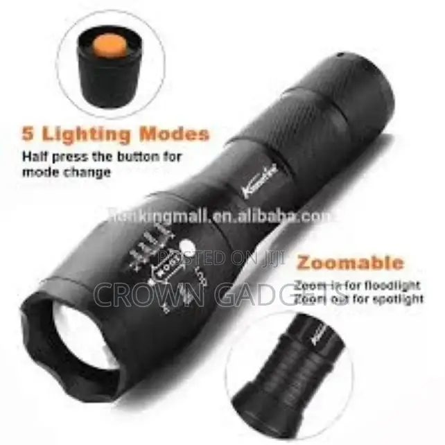 1600 Lumens Cree/Xm-T6 3 Modes Aluminum Zoomable T6 LED Fla