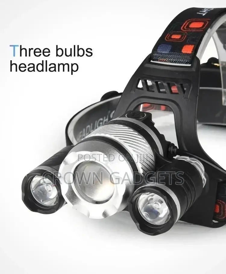 3X XML Zoom Cree T6 LED Headlamp for Mining