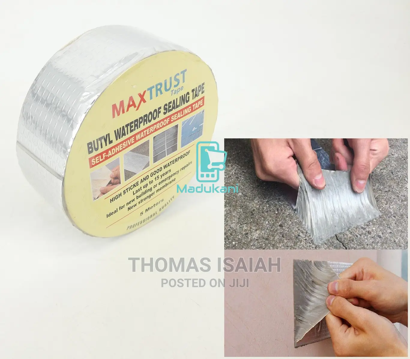 Maxtrust 5cm by 5m Wide Butyl Waterproof Sealing Tape