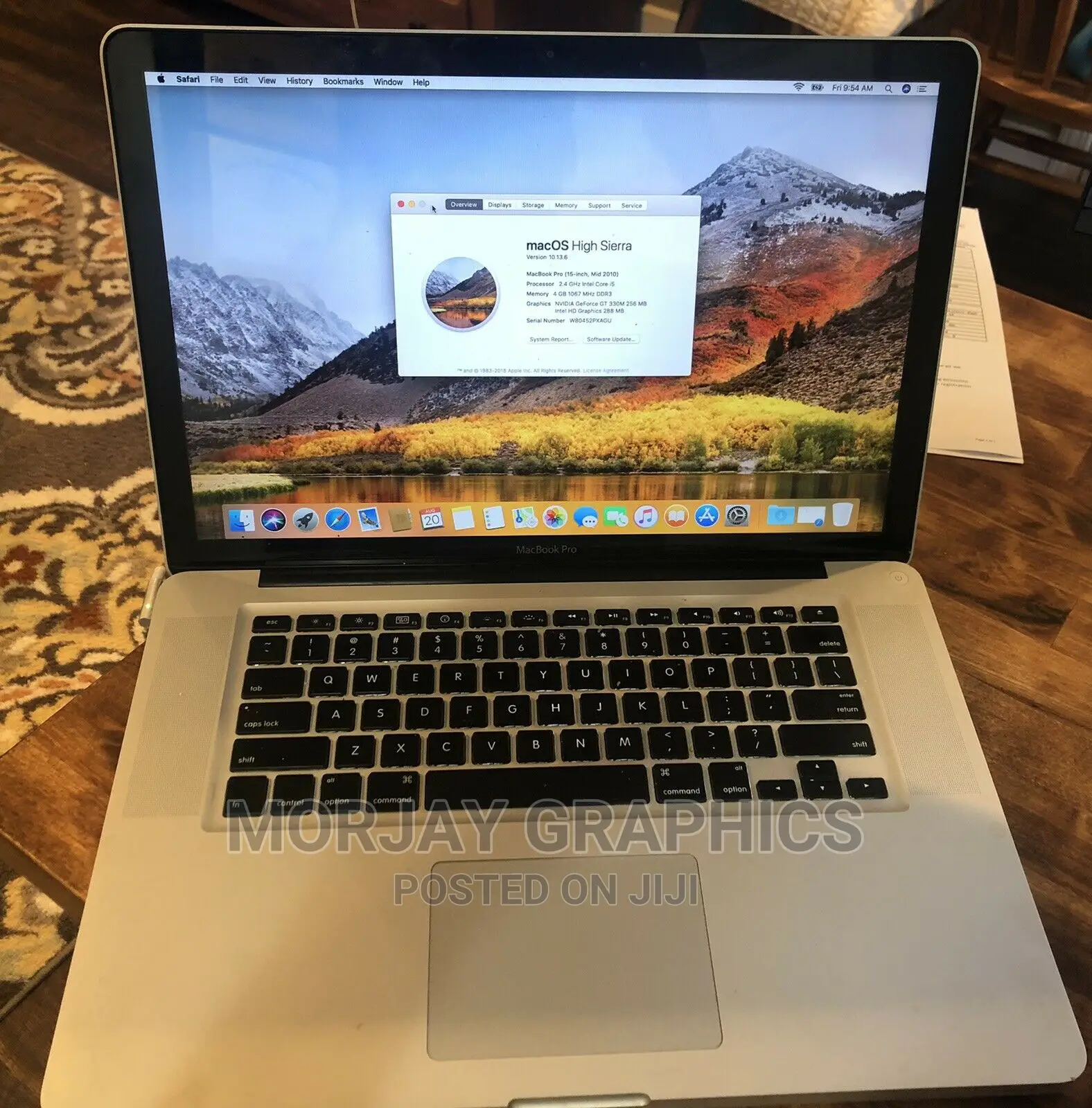 Laptop Apple MacBook Pro 4GB Intel Core I5 HDD 320GB
