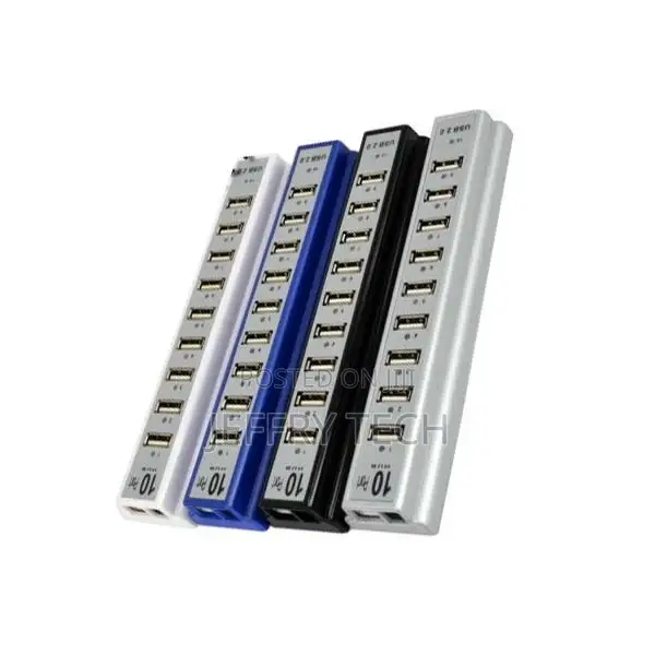 10 Ports 480mbps USB HUB 2.0 High Speed Usb Hub With Adapter