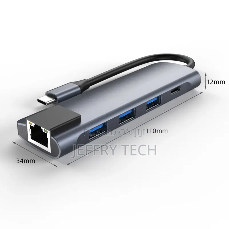 USB-C Multiports Adapter Docking Station Laptop Type C to RJ