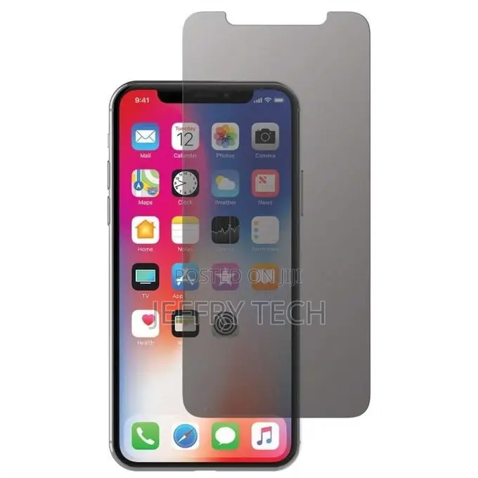 Privacy Glass Screen Protector for iPhone X / 10 Without Edg