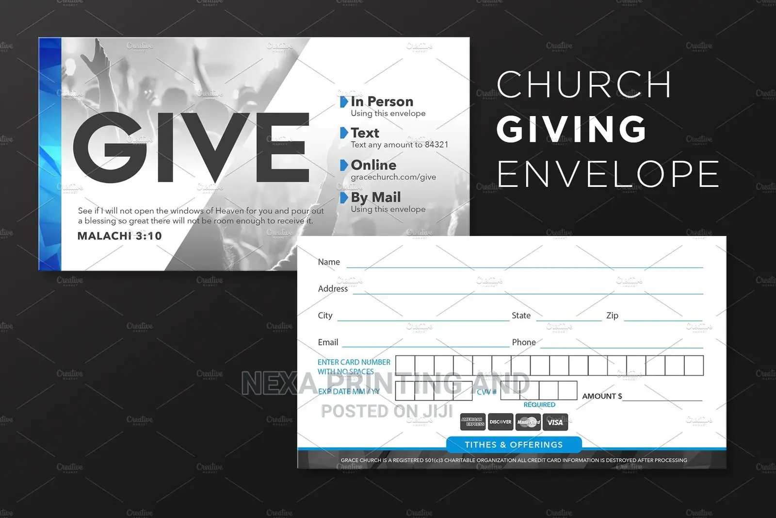 Church Giving Dl Size Envelopes
