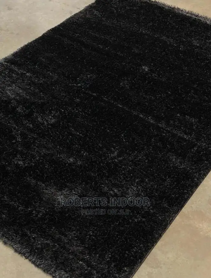 Black Turkish Soft Fluffy Carpet