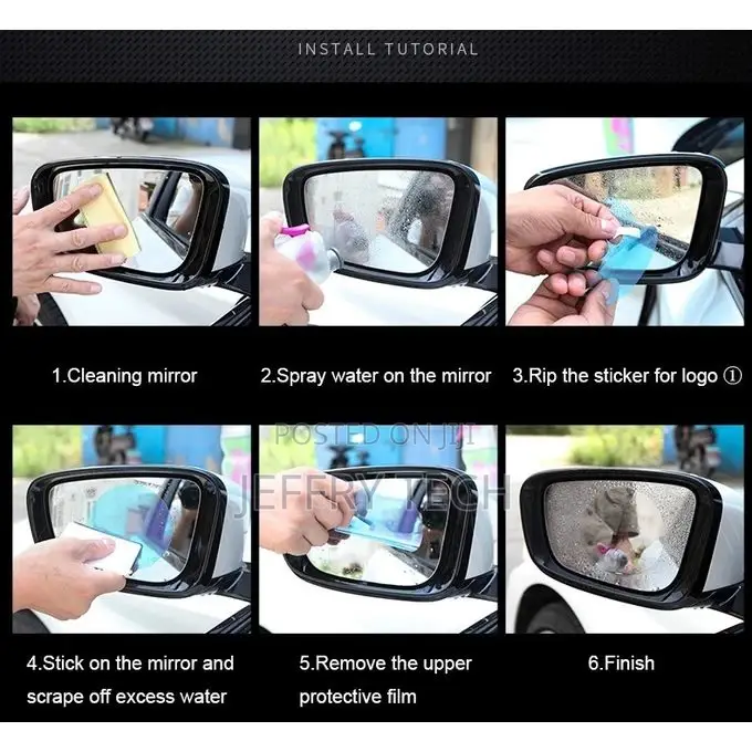 Car Rain-Proof Anti-Fogging Mirror Sticker Rear-View Film