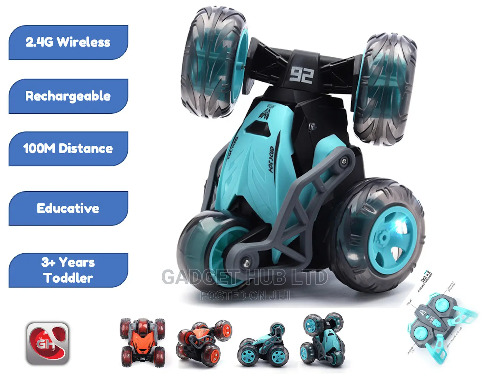 Rechargeable 360 Toy Car Remote Control Stunt Car