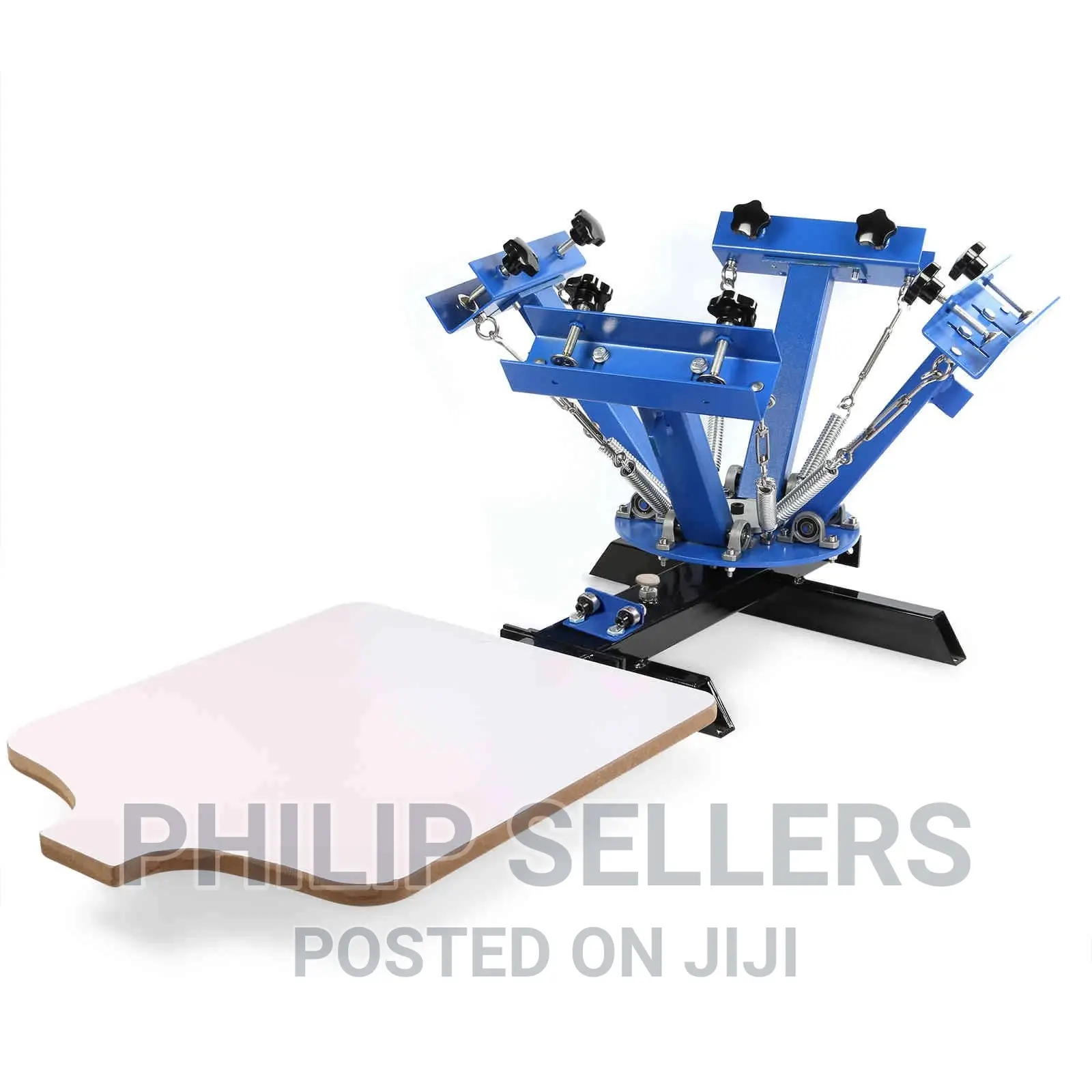 Our 4-Color 1-Station Single Rotary Screen Press Can Simulta