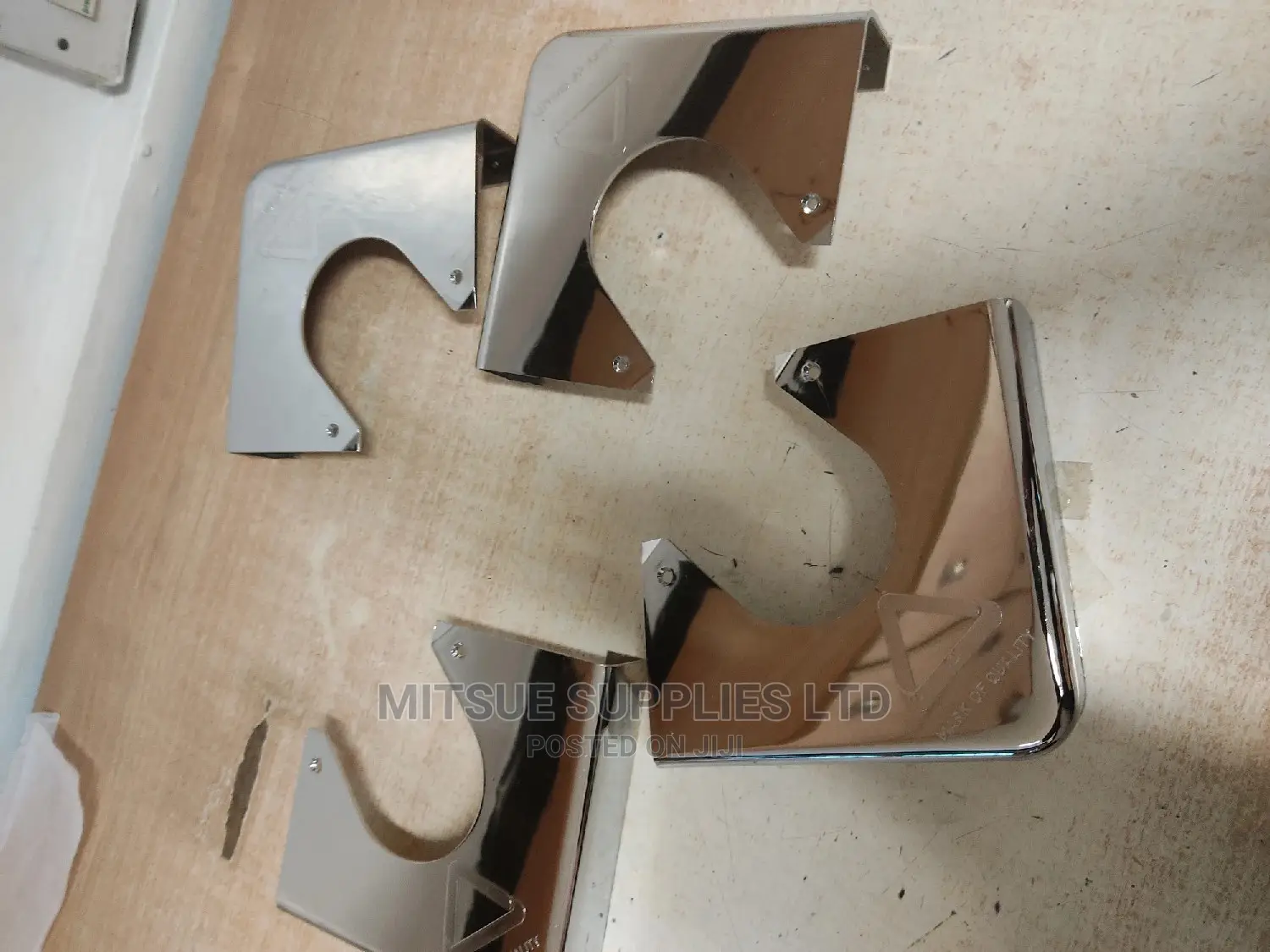 A Set of Four Pool Table Chrome Corners