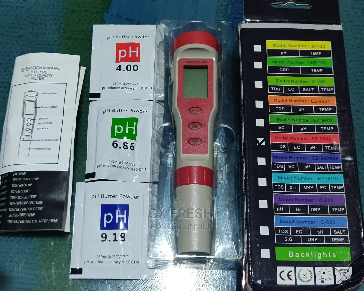 Ph, Tds, Ec, ORP, Temp Meter