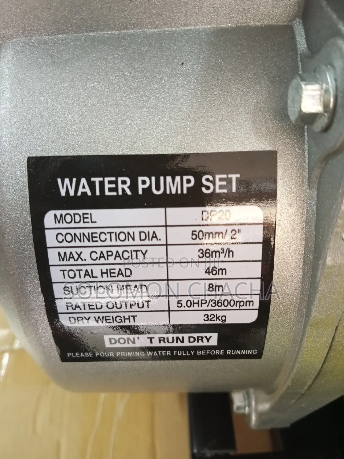 Girasal 2inch Diesel Water Pump 46m Head