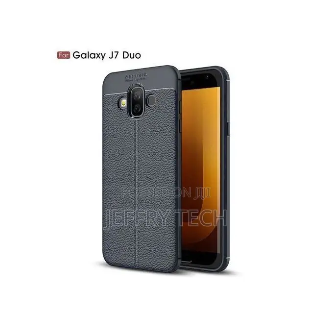 Samsung Galaxyj7 Duo Silicone Case Back Coverblack