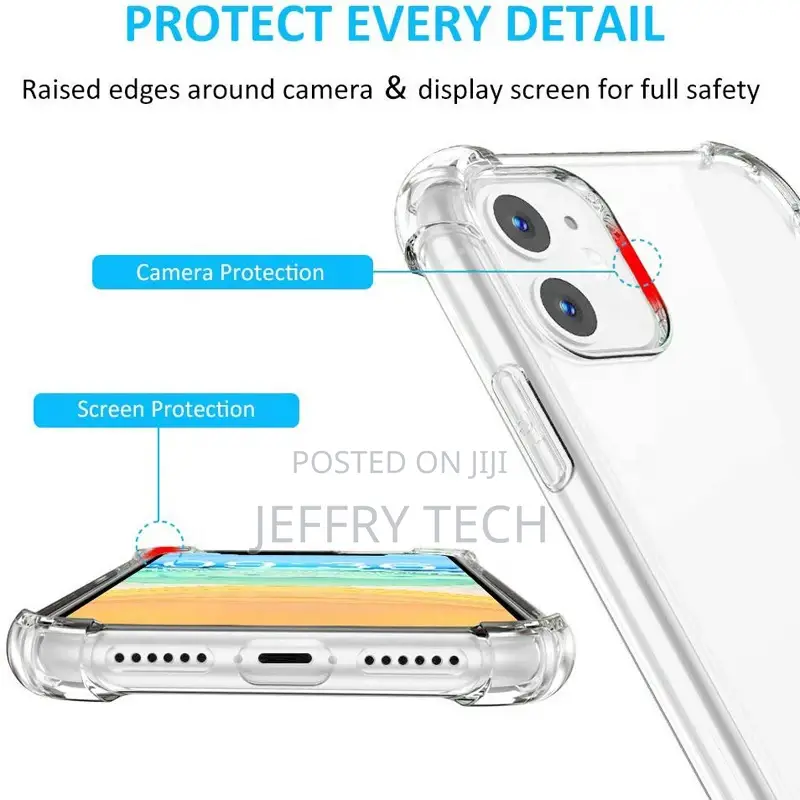 Shockproof Crystal Clear Back Cover for iPhone 11 12 Pro Max