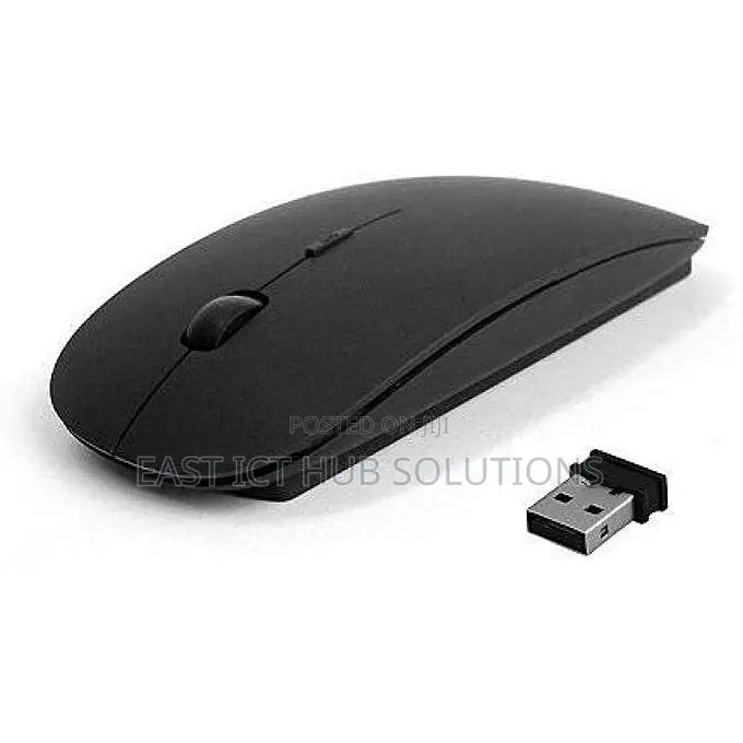Ultra Slim 2.4 Ghz Optical Wireless Mouse + Receiver - Black.