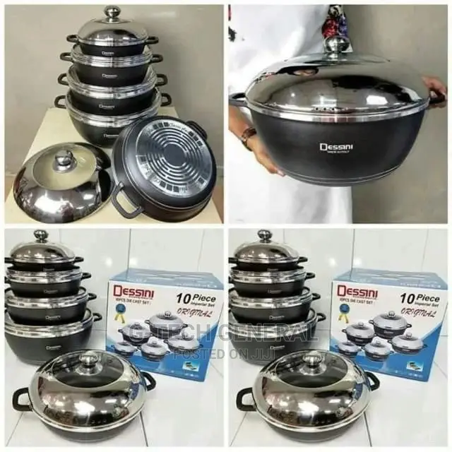 Dessini 10 Piece Heavy Gauge Anti-Scratch Non-Stick Cookware