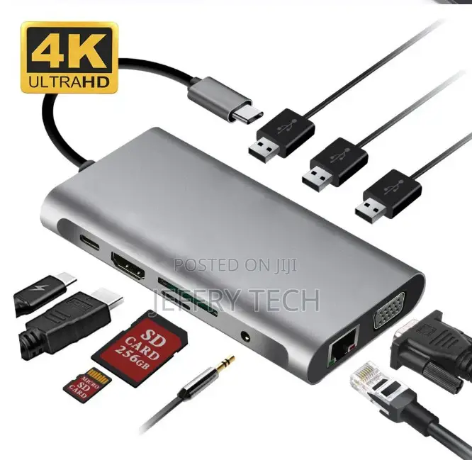 High Quality USB HUB Type-C Adapter Docking Station 10 in 1