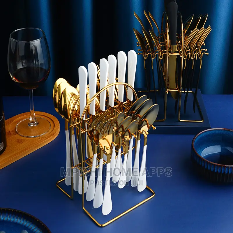 24pcs Golden Cutlery Set