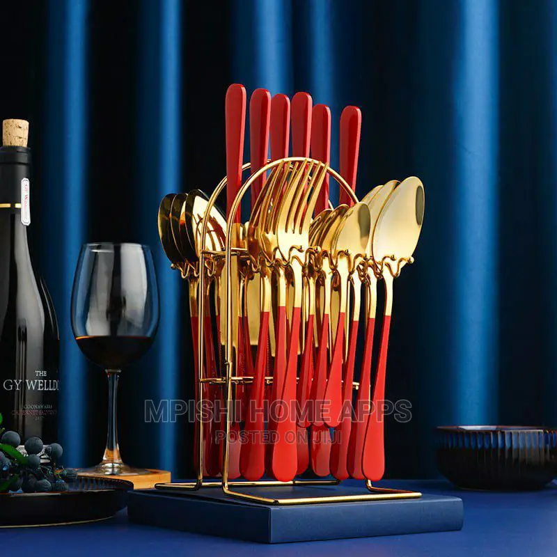 24pcs Golden Cutlery Set
