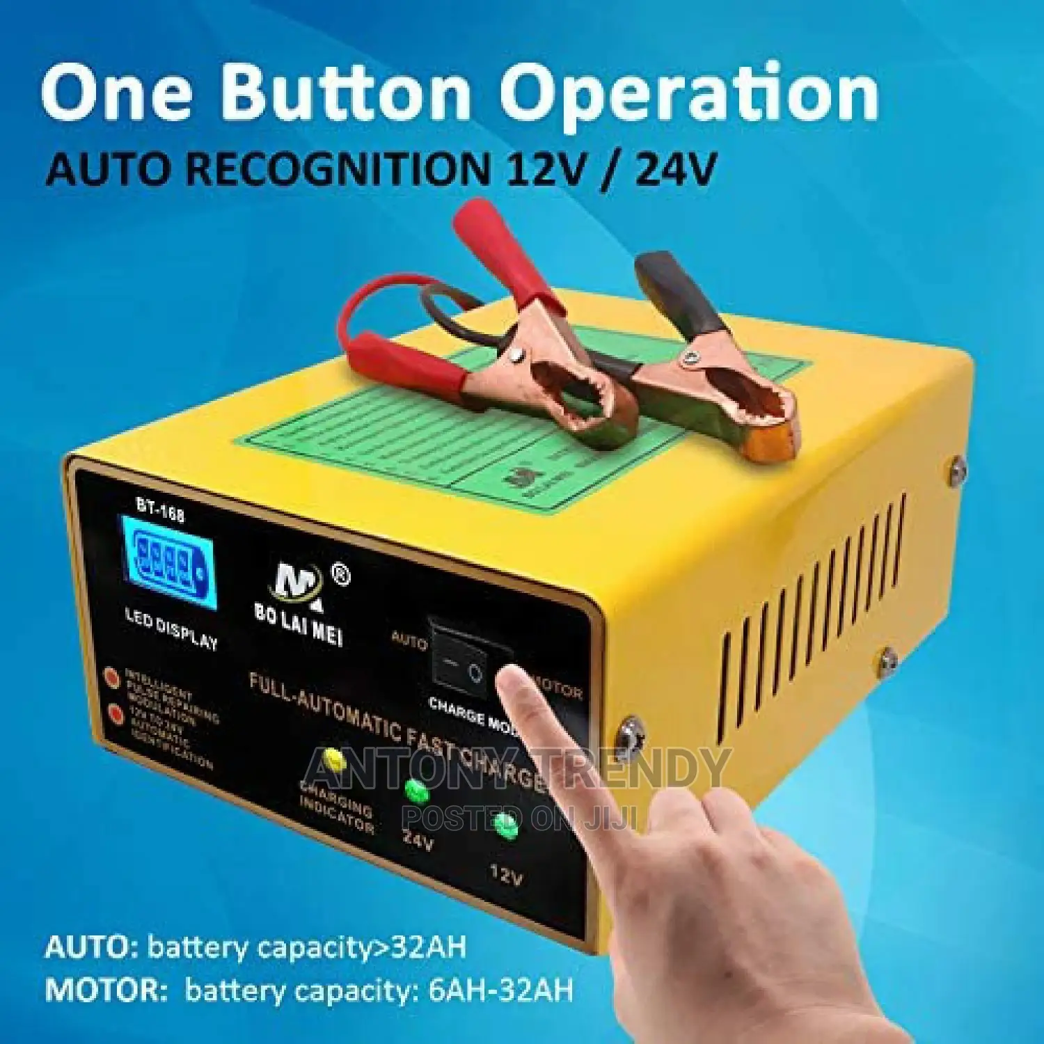 Intelligent Car Battery Charger 12v and 24volts