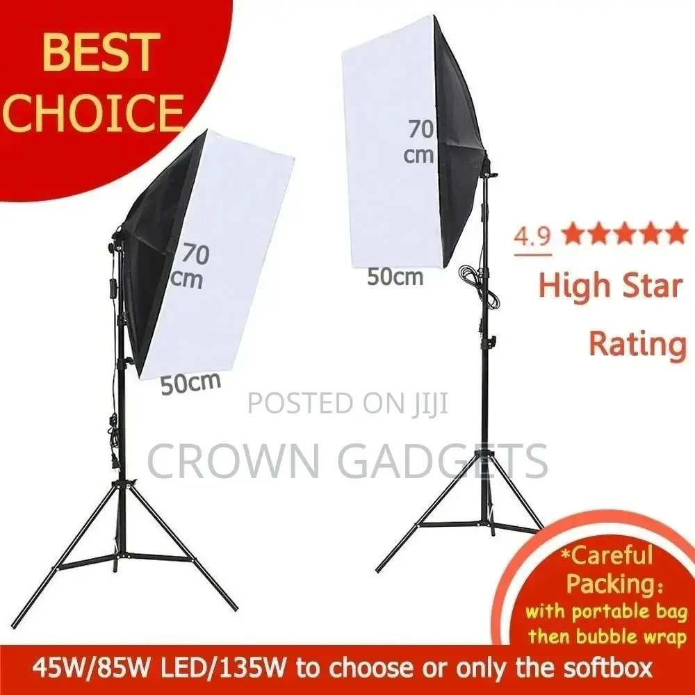 Softbox Lighting E27 Socket Light Studio Light Set 50x70cm