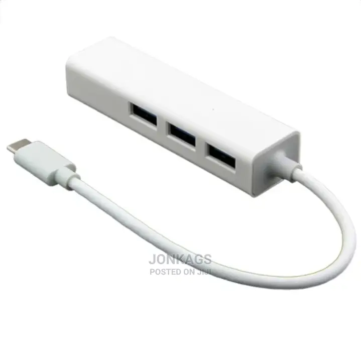 Type - C To LAN And 3 USB Ports Adapter