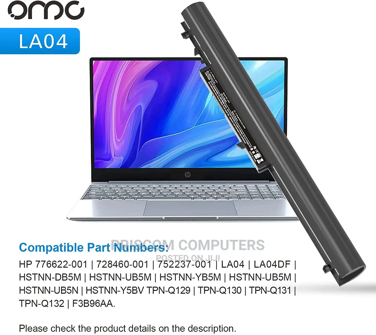 Laptop Battery for Pavilion 14, 15 La03 ,LA04 for Pavilion 1