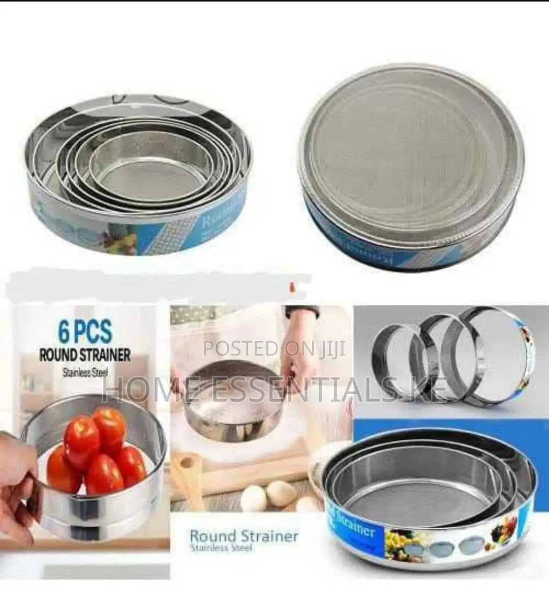 Stainless Steel Strainer Size 15,17,19,21,24, 27cm 6pcs