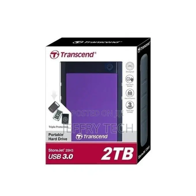 Transcend Storejet 25H3 - External Hard Drive - 2TB - USB 3.