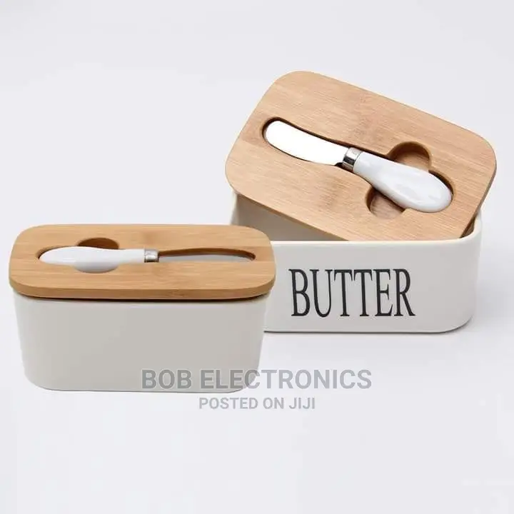 Butter Dish With Butter Knife