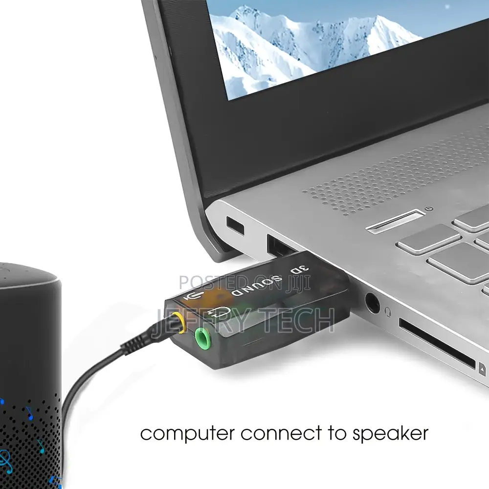 External USB 2.0 Mic Speaker 3D 5.1 Channel Audio Sound Card