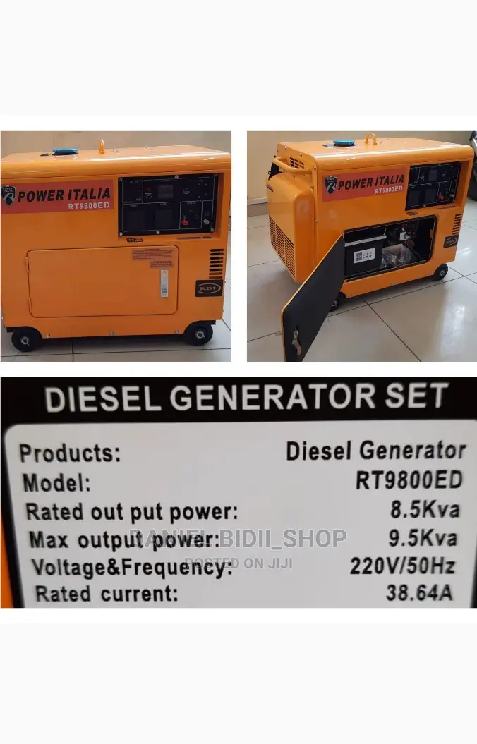 Poweritalia Diesel Silent Generator 9.5kva