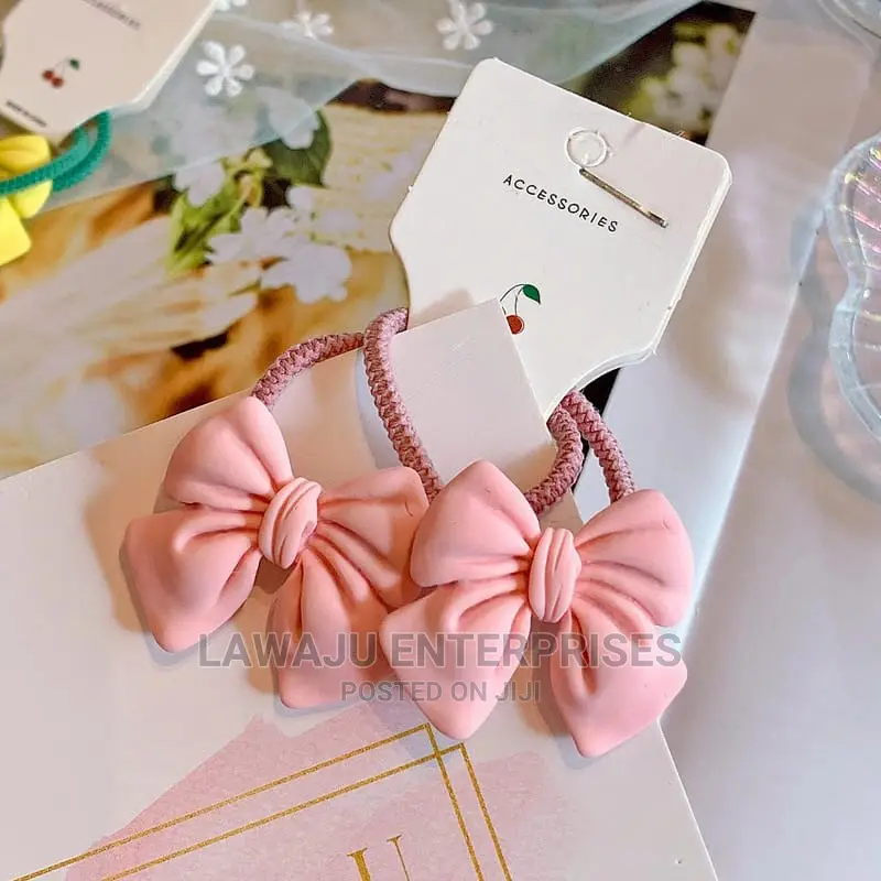 Bowknot Elastic Hair Bands (1 Pair)