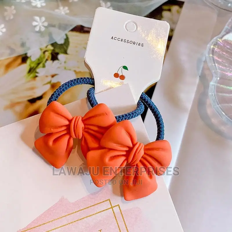 Bowknot Elastic Hair Bands (1 Pair)