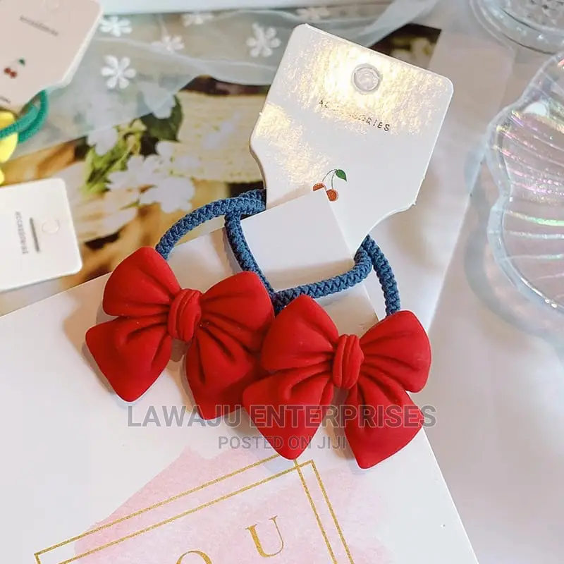 Bowknot Elastic Hair Bands (1 Pair)