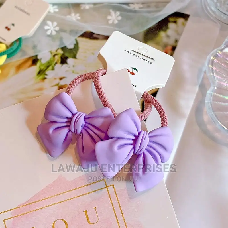 Bowknot Elastic Hair Bands (1 Pair)