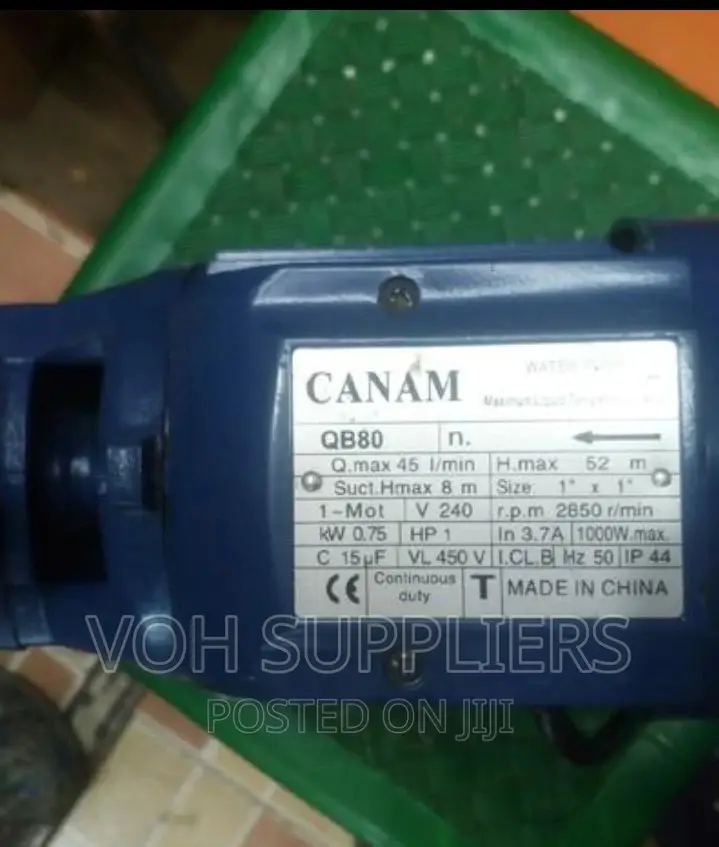 Brand New 1" 1hp Electric Canam Pump
