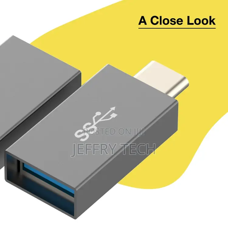 High Speed Metal USB 3.0 Type-C Port to USB-A Male Port Dong